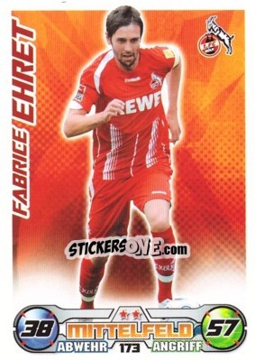 Sticker FABRICE EHRET - German Football Bundesliga 2009-2010. Match Attax - Topps