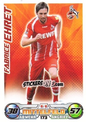 Sticker FABRICE EHRET - German Football Bundesliga 2009-2010. Match Attax n. 173 - Topps