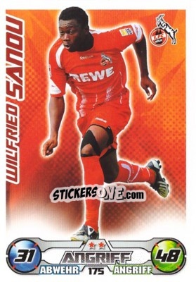 Sticker WILFRIED SANOU - German Football Bundesliga 2009-2010. Match Attax - Topps