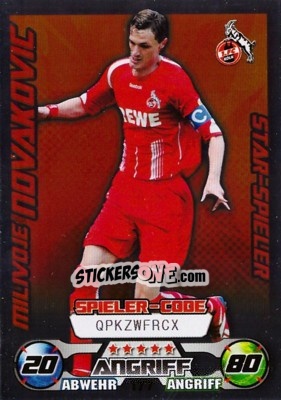 Sticker Milivoje Novakovic - German Football Bundesliga 2009-2010. Match Attax n. 177 - Topps