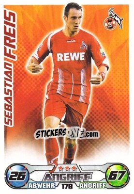 Sticker SEBASTIAN FREIS - German Football Bundesliga 2009-2010. Match Attax n. 178 - Topps