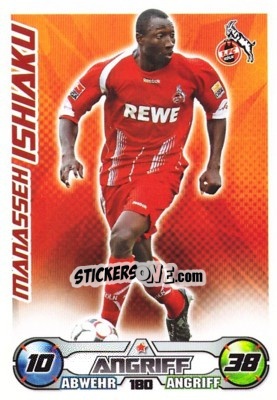 Cromo MANASSEH ISHIAKU - German Football Bundesliga 2009-2010. Match Attax - Topps