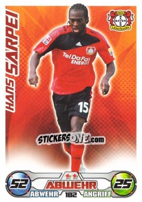 Sticker HANS SARPEI - German Football Bundesliga 2009-2010. Match Attax n. 182 - Topps