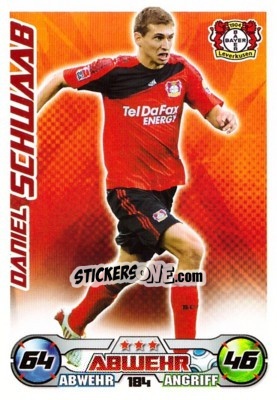 Sticker DANIEL SCHWAAB - German Football Bundesliga 2009-2010. Match Attax n. 184 - Topps
