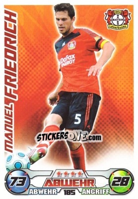 Sticker MANUEL FRIEDRICH - German Football Bundesliga 2009-2010. Match Attax n. 185 - Topps