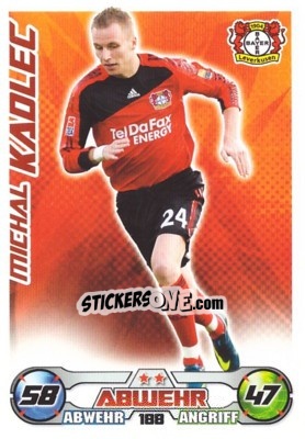 Sticker MICHAL KADLEC - German Football Bundesliga 2009-2010. Match Attax n. 188 - Topps