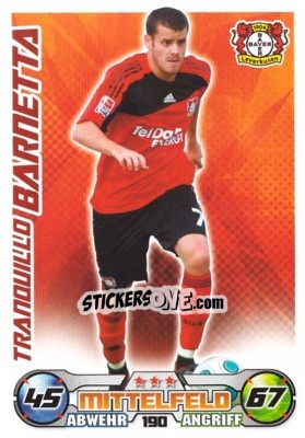 Figurina TRANQUILLO Barnetta - German Football Bundesliga 2009-2010. Match Attax - Topps