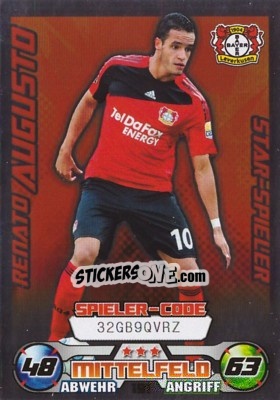 Sticker Renato Augusto - German Football Bundesliga 2009-2010. Match Attax n. 191 - Topps