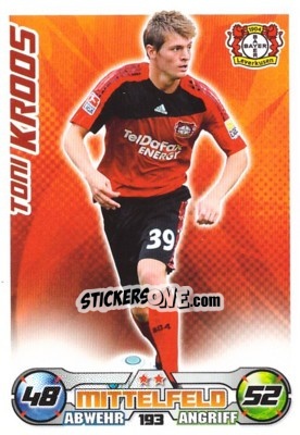 Sticker TONI KROOS - German Football Bundesliga 2009-2010. Match Attax - Topps