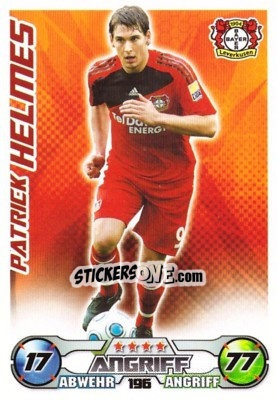 Sticker PATRICK HELMES - German Football Bundesliga 2009-2010. Match Attax - Topps