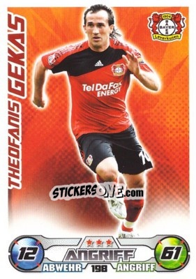 Sticker THEOFANIS GEKAS - German Football Bundesliga 2009-2010. Match Attax - Topps