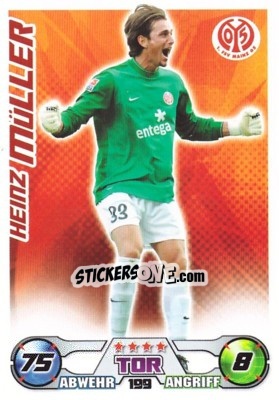 Sticker HEINZ MüLLER - German Football Bundesliga 2009-2010. Match Attax - Topps