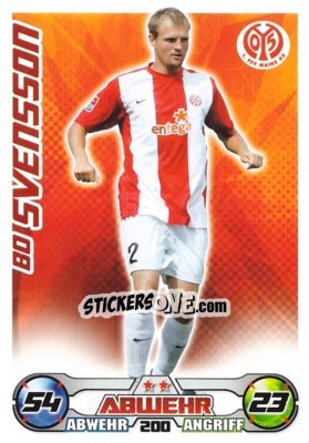 Sticker BO SVENSSON - German Football Bundesliga 2009-2010. Match Attax n. 200 - Topps