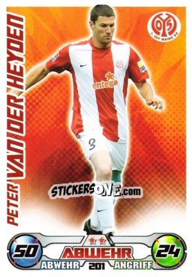 Sticker Peter Van Der HEYDEN - German Football Bundesliga 2009-2010. Match Attax - Topps