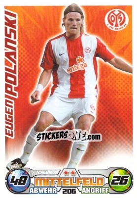 Sticker EUGEN POLANSKI - German Football Bundesliga 2009-2010. Match Attax n. 206 - Topps