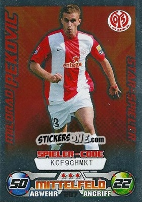 Sticker Milorad Pekovic - German Football Bundesliga 2009-2010. Match Attax n. 207 - Topps
