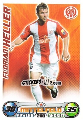 Sticker FLORIAN HELLER - German Football Bundesliga 2009-2010. Match Attax - Topps
