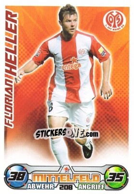 Sticker FLORIAN HELLER - German Football Bundesliga 2009-2010. Match Attax n. 208 - Topps