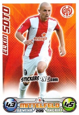 Sticker ELKIN SOTO - German Football Bundesliga 2009-2010. Match Attax n. 209 - Topps