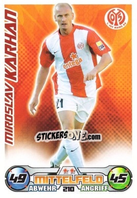 Sticker MIROSLAV KARHAN - German Football Bundesliga 2009-2010. Match Attax n. 210 - Topps