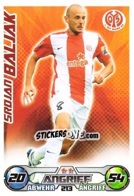 Sticker SRDJAN BALJAK - German Football Bundesliga 2009-2010. Match Attax n. 213 - Topps