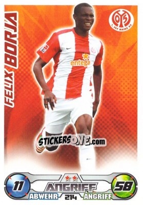 Sticker FELIX BORJA - German Football Bundesliga 2009-2010. Match Attax - Topps