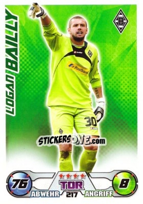 Sticker LOGAN BAILLY - German Football Bundesliga 2009-2010. Match Attax - Topps