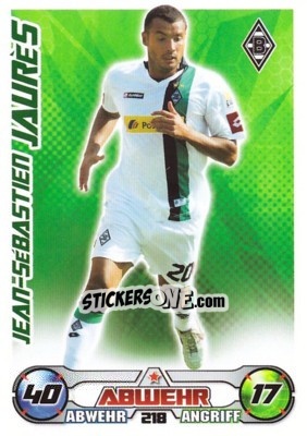 Sticker Jean-Sebastien Jaures - German Football Bundesliga 2009-2010. Match Attax n. 218 - Topps