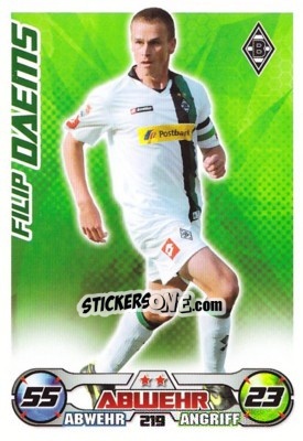 Sticker FILIP DAEMS - German Football Bundesliga 2009-2010. Match Attax - Topps