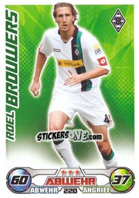 Sticker ROEL BROUWERS - German Football Bundesliga 2009-2010. Match Attax n. 220 - Topps