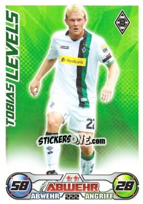 Sticker TOBIAS LEVELS - German Football Bundesliga 2009-2010. Match Attax n. 222 - Topps