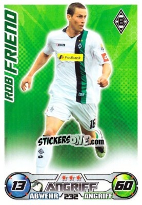 Sticker ROB FRIEND - German Football Bundesliga 2009-2010. Match Attax - Topps