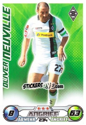 Sticker OLIVER NEUVILLE - German Football Bundesliga 2009-2010. Match Attax - Topps
