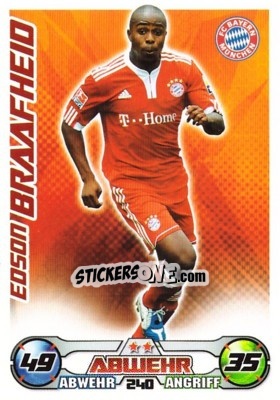 Sticker EDSON BRAAFHEID - German Football Bundesliga 2009-2010. Match Attax - Topps