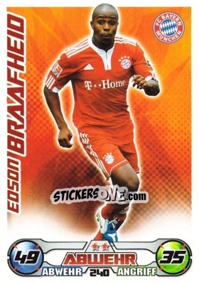 Sticker EDSON BRAAFHEID - German Football Bundesliga 2009-2010. Match Attax n. 240 - Topps