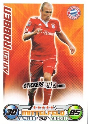 Sticker ARJEN ROBBEN - German Football Bundesliga 2009-2010. Match Attax - Topps