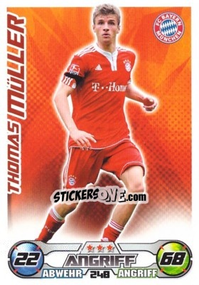 Sticker THOMAS MüLLER - German Football Bundesliga 2009-2010. Match Attax n. 248 - Topps