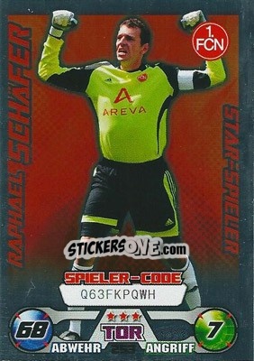 Sticker Raphael Schäfer - German Football Bundesliga 2009-2010. Match Attax n. 253 - Topps