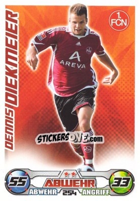 Sticker DENNIS DIEKMEIER - German Football Bundesliga 2009-2010. Match Attax n. 254 - Topps