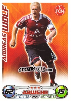 Sticker ANDREAS WOLF - German Football Bundesliga 2009-2010. Match Attax n. 255 - Topps
