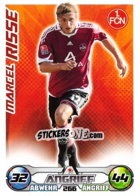 Sticker MARCEL RISSE - German Football Bundesliga 2009-2010. Match Attax n. 266 - Topps