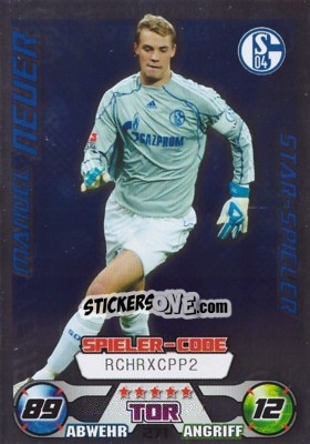 Sticker Manuel Neuer - German Football Bundesliga 2009-2010. Match Attax n. 271 - Topps