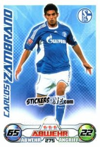 Sticker CARLOS ZAMBRANO - German Football Bundesliga 2009-2010. Match Attax n. 275 - Topps