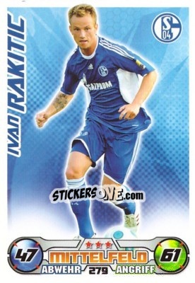 Sticker IVAN RAKITIC - German Football Bundesliga 2009-2010. Match Attax n. 279 - Topps
