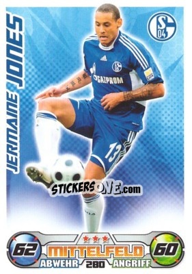 Sticker JERMAINE JONES - German Football Bundesliga 2009-2010. Match Attax - Topps