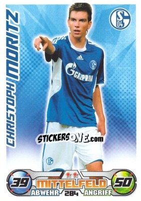 Sticker CHRISTOPH MORITZ - German Football Bundesliga 2009-2010. Match Attax - Topps