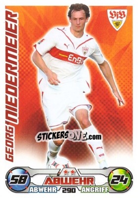 Sticker GEORG NIEDERMEIER - German Football Bundesliga 2009-2010. Match Attax - Topps