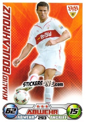 Sticker KHALID BOULAHROUZ - German Football Bundesliga 2009-2010. Match Attax - Topps