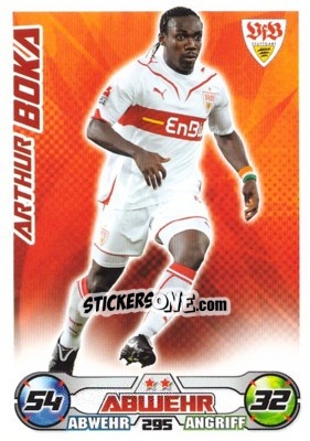 Sticker ARTHUR BOKA - German Football Bundesliga 2009-2010. Match Attax n. 295 - Topps