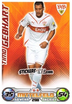 Sticker TIMO GEBHART - German Football Bundesliga 2009-2010. Match Attax - Topps